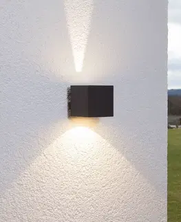 Vonkajšie nástenné svietidlá Lucande Vonkajšie nástenné LED svietidlo Jarno grafit