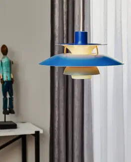 Závesné svietidlá Louis Poulsen Louis Poulsen PH 5 Mini – závesná lampa, modrá