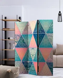 Paravány Paraván Oriental Triangles Dekorhome 135x172 cm (3-dielny)