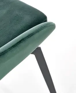 Jedálenské zostavy Jedálenská stolička K479 Halmar Tmavo zelená