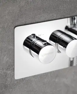 Kúpeľňové batérie SAPHO - RHAPSODY podomietková sprchová termostatická batéria vrátane ručnej sprchy, 2/3 výstupy, chróm 5508