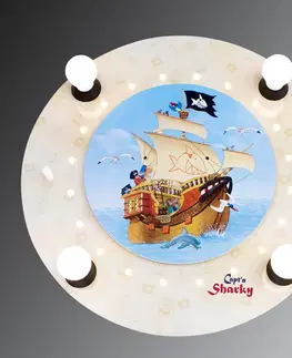 Nástenné svietidlá Elobra Nástenné svietidlo Capt'n Sharky s LED efektmi