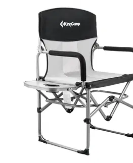 Záhradné stoličky a kreslá Kempingová skladacia stolička KING CAMP Director - šedá