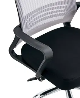 Kancelárske kreslá Kancelárska stolička, sieťovina sivohnedá TAUPE/látka čierna, APOLO 2 NEW