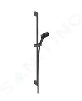 Kúpeľňa HANSGROHE - Pulsify Select Set sprchovej hlavice, 3 prúdy, tyče 959 mm a hadice, matná čierna 24170670