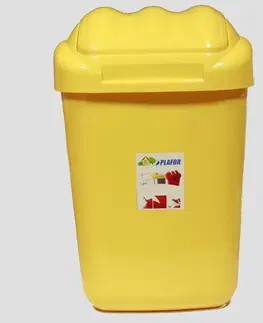 Odpadkové koše Kinekus Kôš na odpad preklápací 15l, plastový, FALA, žltý