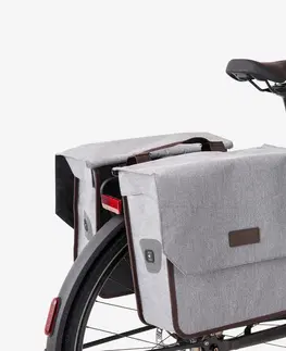 cyklistick Dvojitá taška na bicykel 500 2 × 20 l sivá LTD