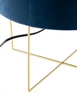 Stolove lampy Moderne tafellamp blauw met goud - Rosalina