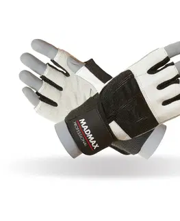 Fitness rukavice Fitness rukavice MadMax Professional 2021 bielo-čierna - XL