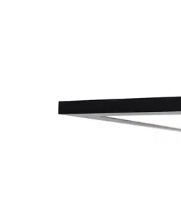Stropne svietidla Stropné svietidlo čierne 40 cm vrátane LED s diaľkovým ovládaním - Liv