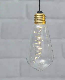 Vnútorné dekoratívne svietidlá STAR TRADING Vintage dekoračná LED lampa Glow s časovačom, číra