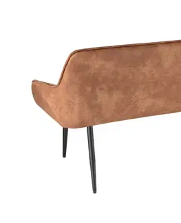 Lavice do jedálne LuxD Dizajnová lavica Esmeralda 160 cm hnedá