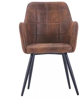 Stoličky Jedálenská stolička 2 ks umelá koža Dekorhome Sivá