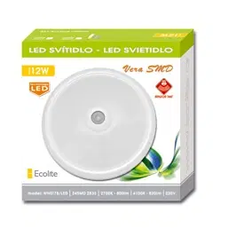 Svietidlá LED stropné svietidlo Ecolite WHST78/LED 4100K s pohybovým čidlom