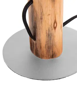 Stolové lampy NOWA GmbH Stolová lampa Norin s rámom z eukalyptového dreva