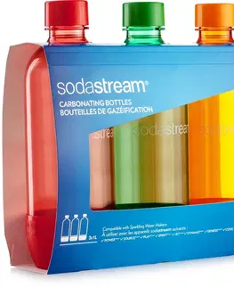 Sodastream a ďalšie výrobníky perlivej vody SODASTREAM Fľaša Tripack 1l, oranžová, červená, zelená 40028570 