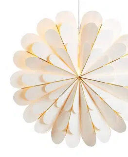 Vianočné svetelné hviezdy Markslöjd Hviezda Marigold ako závesná lampa biela Ø 60 cm