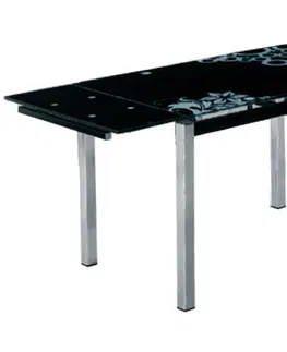 Jedálenské stoly Rozkladací jedálenský stôl GT-017 čierny