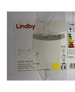 Svietidlá Lindby Lindby - LED Nástenné svietidlo TIARA 2xG9/3W/230V 