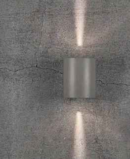 Vonkajšie nástenné svietidlá Nordlux Vonkajšie nástenné LED Canto 2, 10 cm, sivé