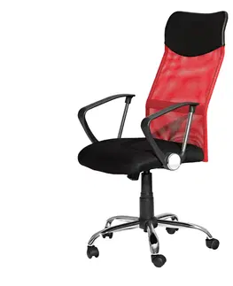 Kancelárske kreslá a stoličky Kancelárske kreslo PREZIDENT červené K56