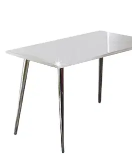 Jedálenské stoly Jedálenský stôl, MDF+chróm, extra vyský lesk HG, 120x70 cm, PEDRO