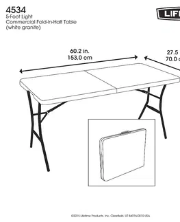 Záhradné stoly Skladací záhradný stôl Dekorhome 180 cm