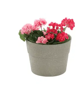 Kvetináče a truhlíky Kvetináč, plastový s kameninovým práškom, betón, AUSON TYP 1