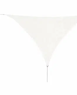 Stínící textilie Plachta proti slnku HDPE trojuholník 3,6 x 3,6 x 3,6 m Biela