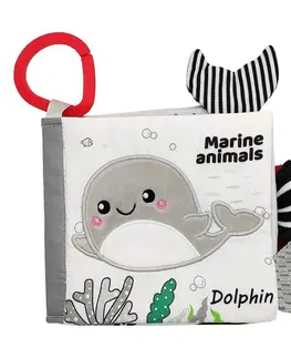 Náučné hračky AKUKU - Detská senzorická kontrastná knižka More
