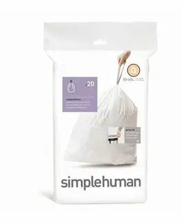 Odpadkové koše Simplehuman Vrecia do odpadkového koša Q 50-65 l, 20 ks