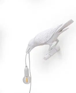 Vnútorné dekoratívne svietidlá SELETTI Nástenné LED svetlo Bird Lamp, pohľad vľavo, biela