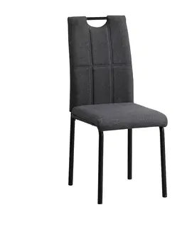 Stoličky Jedálenská stolička, sivá/kov, JONKA