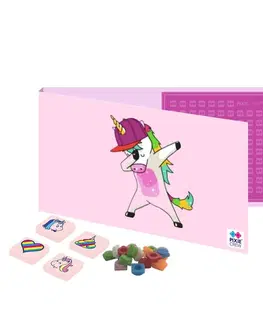 Kreatívne a výtvarné hračky PIXIE CREW - pohľadnice a priania s darčekom vo vnútri - Jednorožec