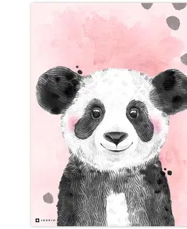 Obrazy do detskej izby Obraz s rámom do detskej izby - Farebný s pandou