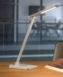 Stolové lampy na písací stôl JUST LIGHT. LED lampa na písací stôl Florentina, biela