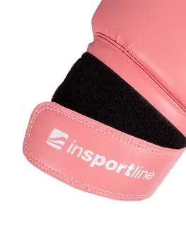 Boxerské rukavice Boxerské rukavice inSPORTline Ravna ružovo-biela - 6oz