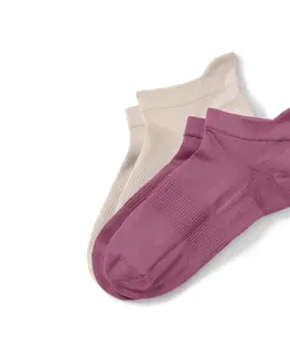 Socks Krátke športové ponožky, 2 páry, fialové/béžové