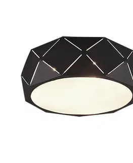 Stropne svietidla Dizajnové stropné svietidlo čierne 40 cm - Kris
