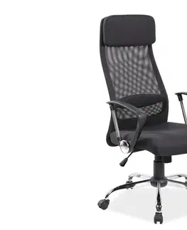 Kancelárske stoličky Kancelárska stolička Q-345 Signal Čierna