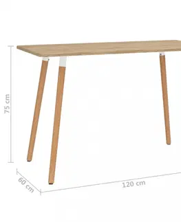 Jedálenské stoly Jedálenský stôl 120x60cm Dekorhome Čierna