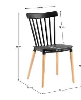 Stoličky Jedálenská stolička, čierna/buk, ZOSIMA