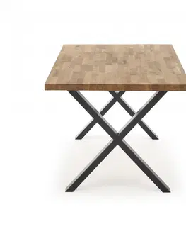 Jedálenské stoly Jedálenský stôl APEX masívny dub Halmar 120x78 cm