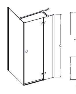 Sprchovacie kúty HOPA - Obdĺžnikový sprchovací kút PIXA GOLD - Rozmer A - 100 cm, Rozmer B - 80 cm, Smer zatvárania - Pravé (DX) BCPIXA1080OBDPG