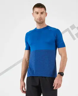 nordic walking Pánske priedušné bežecké tričko Kiprun Care s krátkym rukávom modré