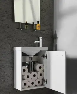 Kúpeľňa SAPHO - LATUS X umývadlová skrinka 39,4x50x22cm, biela (LT110) LT110-3030