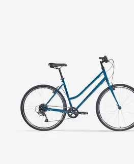 bicykle Trekingový bicykel RIVERSIDE 120 modrý petrolejový