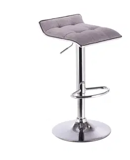 Barové stoličky Barová stolička, sivá/chróm, FUEGO