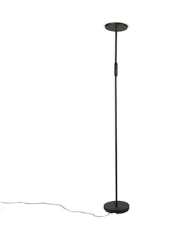 Stojace lampy Moderná stojaca lampa čierna vrátane LED a stmievača - Bumu