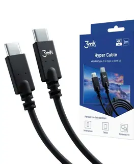 USB káble 3mk Hyper Cable USB-CUSB-C 1m, 100 W, čierny 3MK464550